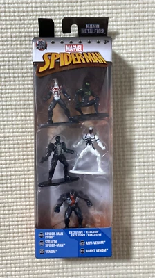 Jada Nano Metalfigs Spider-Man 5-Pack Marvel New and Sealed - Image 1 of 4