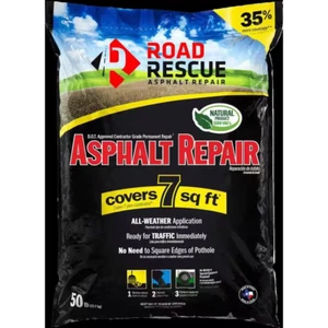 50 Lbs. Asphalt Repair Road Rescue Natural Limestone Rock Blacktop Patch Black - Picture 1 of 6