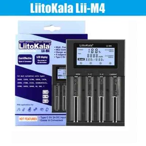 Lot Lii-M4+U1 New Smart Charger LCD for CR123A 18500 AA AAA LiitoKala Battery - Afbeelding 1 van 13