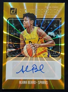 ALANA BEARD 2019 PANINI DONRUSS WNBA GOLD LASER PRESS PROOF AUTO #10/10 SPARKS - Picture 1 of 1