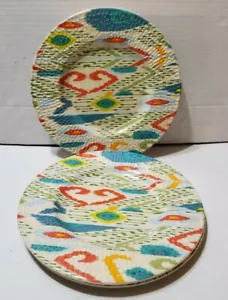 Threshold Melamine Southwest 8.5'' Saucer Dessert Plates 3 Set Textured Edge - Imagen 1 de 3