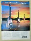 1988 CASIO print ad - DG-10 Digital Guitar "Casio introduces the next guitar"