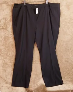 Talbots Women's Seasonless Wool Barely Boot Pants Size 22W Black NWT - Picture 1 of 13