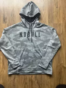 NoBull Women's Size M Grey Camouflage Hoodie Pullover Activewear Sweatshirt - Picture 1 of 11