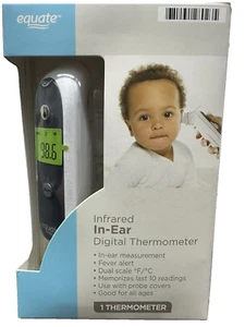 Equate Infrared 1-Second In-Ear Digital Thermometer for Kids & Adults - Picture 1 of 8