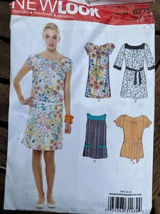 New Look Sewing Pattern 6775 Misses' Dress & Tops Sizes 8-18 Uncut - Picture 1 of 2