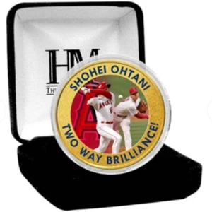 MLB 2022 Shohei Otani 100th Home Run Commemorative Gold Coin JAPAN F/S - Bild 1 von 3