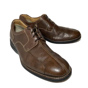 Johnston Murphy Mens Sz 10 M Shuler 20-7223 Brown Leather Bicycle Toe Shoes JM - Picture 1 of 10