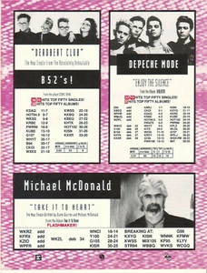 B-52's Deadbeat Club Depeche Mode Enjoy Michael McDonald 1990 Ad  advertisement - Picture 1 of 1