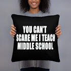 You Can't Scare Me I Teach Middle School Teacher Basic Pillow