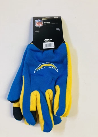 Los Angeles Chargers Texting Gloves NEW One Size Fits Most FOCO Cover