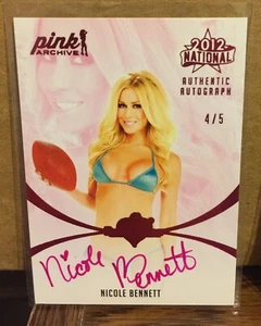 Nicole Bennett 2012 Benchwarmer AUTO Pink Archives National Autograph #4/5 SP - Picture 1 of 1