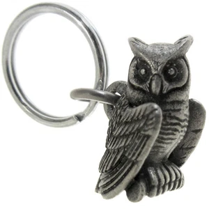Great Horned Owl birdwatcher Keychain - Picture 1 of 5