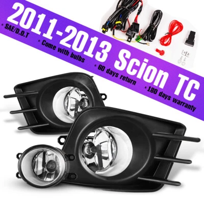 Kit de cableado de lámparas de montaje de parachoques transparentes luces antiniebla Scion tC 2011-2013 + interruptor Foto 1 de 4