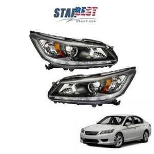 Conjunto de par de faros halógenos con LED DRL derecho+izquierdo para Honda Accord 2013-2015 - Imagen 1 de 12