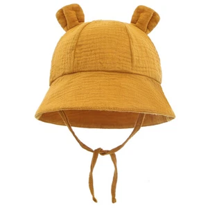 Kids Baby Wide Brim Sun Hat Cute Girls Boys Toddler Beach Bucket Hat 3-12 Month - Picture 1 of 26