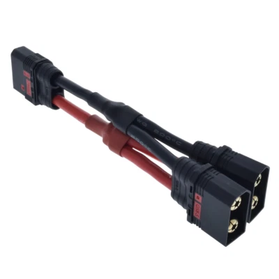 Ultra Duty: QS8 Parallel (2 Male / 1 Female) Lipo Adapter with 10CM 8awg Wire - Image 1 of 4
