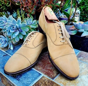 CROCKETT & JONES Cap toe Oxfords-Nubuck Leather-ALDWYCH Model - UK 9.5 - US 10.5 - Picture 1 of 16