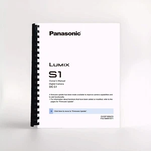 Owners Manual for Panasonic Lumix DC-S1 Camera - Picture 1 of 1