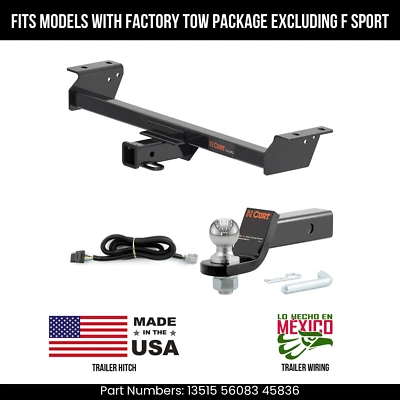 Enganche de remolque para Lexus RX450h 16-22 cableado de 4 pines 2" bola ajuste remolque excelente F Sport Foto 1 de 4