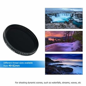 40.5-82mm ND Filter ND2-ND2000 Variable Neutral Density Filter for Camera Lens - Picture 1 of 22