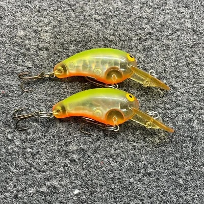 Norman Deep Tiny N DTN Rattling Vintage Crankbaits Lot of 2 Reflect Prism Chart - Image 1 of 4