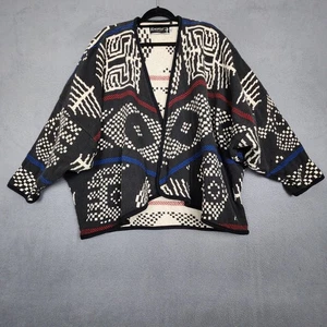 Vintage Kokopelli Pullover Damen Medium schwarz weiß aztekisch Southwestern 90er - Bild 1 von 13