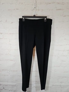 Pantalones Eileen Fisher Mujer Medianos Negros Crepé Delgados Tobillo Cómodos Spandex - Imagen 1 de 11
