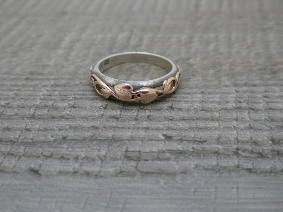 Gorgeous Clogau Sterling Silver & Rose Gold Tree Of Life Ring Boxed Size N - image 1 of 4