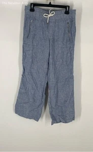 Athleta Womens Blue Elastic Waist Pockets Wide Leg Ankle Pants Size 6 - Picture 1 of 6