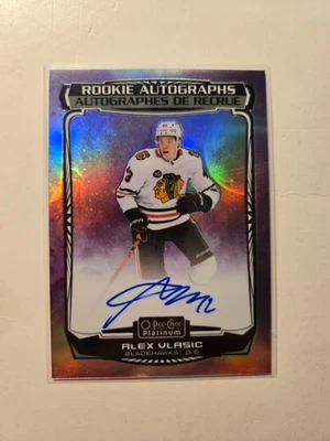 2022-23 O-Pee-Chee Platinum ALEX VLASIC Cosmic Rookie Autograph #55/65 - Chicago - Image 1 of 2