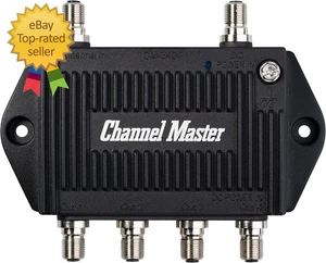 TV Antenna Booster 4 4 Port TV Antenna Distribution Amplifier Built In LTE Filt - Picture 1 of 9