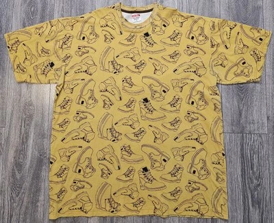 De colección Años 90 Y2K Timberland Botas AOP T-Shirt Trigo Hombres 4XL NUEVA YORK PESO PESADO Foto 1 de 4
