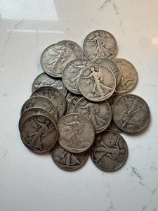 Liberty Walking Half Dollar - Roll - Mixed Dates/Condition - INV#7571 - Picture 1 of 2