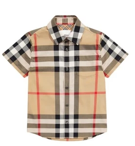 Burberry Jungen Hemd mit Kragen Größe 14 Vintage Kurzarm Kariert - Bild 1 von 7