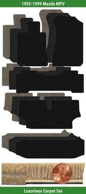 Juego de alfombrillas Lloyd Custom Luxe para Mazda MPV 1992-1999 (5 piezas) #W7N Foto 1 de 4