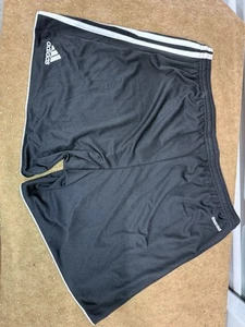 Pantaloncini Adidas Calcio Donna Tastigo 17 Nero Bianco Striscia Taglia Large Nuovi - Foto 1 di 6