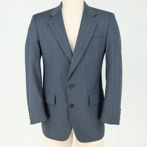 Christian Dior Monsieur cappotto sportivo uomo 43R blu giacca singola ventilazione vintage