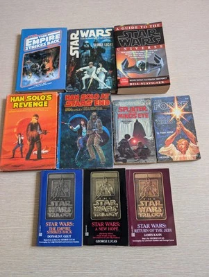 Vintage Star Wars Books Lot Sci-Fi Fantasy Novels Han Solo Splinter Minds Eye - Imagem 1 de 2