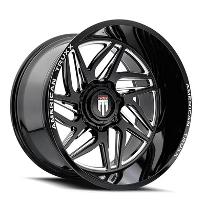 Rueda 20x10 American Truxx AT1917 Goliath negra/fresada 8x6,5 (-24 mm) Foto 1 de 4