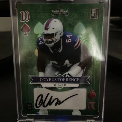 2023 Wild Card 5 Card Draw O’Cyrus Torrence Rookie Auto 2/3 Bills Florida - Image 1 of 2