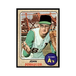 John Donaldson Rookie 1968 Topps #244 Oakland Athletics Baseball Card VG - Picture 1 of 3