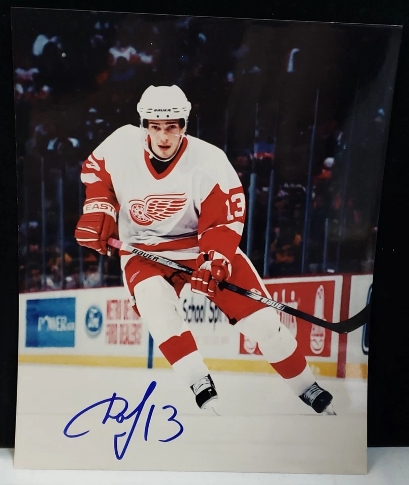 FOTO A COLOR 8x10 autografiada por Detroit Red Wing Great Pavel Datsyuk Foto 1 de 1
