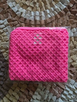 neu OVP Discontinued Wicked Weasel 366 Crop Bikini Top Mega Mesh neon pink BNWT - Bild 1 von 3