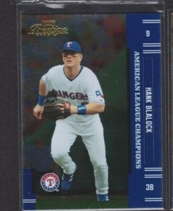 2005 PLAYOFF PRESTIGE AMERICAN LEAGUE CHAMPIONS PARALLEL #9 HANK BLALOCK SP 1/12