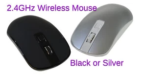 Wireless Mouse 2.4GHz Slim Silent Adjustable DPI Level Noiseless PC079 - Picture 1 of 13