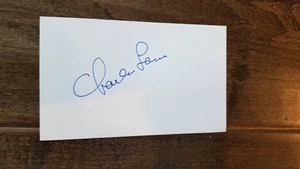 CHARLES LANE SIGNED AUTO 3X5 INDEX CARD LUCY WONDERFUL LIFE MR SMITH PSA DNA - Bild 1 von 2