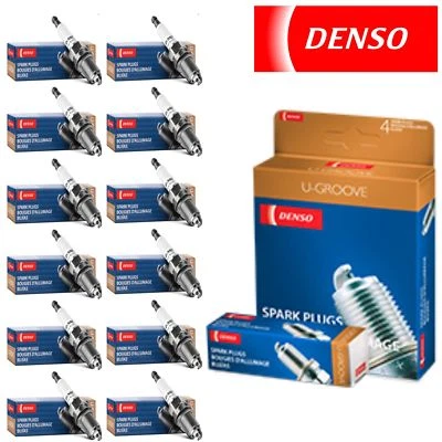 Paquete de 12 bujías Denso estándar ranura en U para BMW 750iL 5,0 L V12 1988-1994 Foto 1 de 4