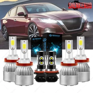 For 2007-2018 Nissan Altima Combo LED Headlig / High Low + Fog light bulbs Kit - Picture 1 of 12