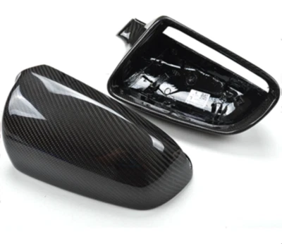 Tapa de carcasa de espejo retrovisor de fibra de carbono para Audi B7 A3 A4 RS4 A6 2004 2005-2008 clip Foto 1 de 4